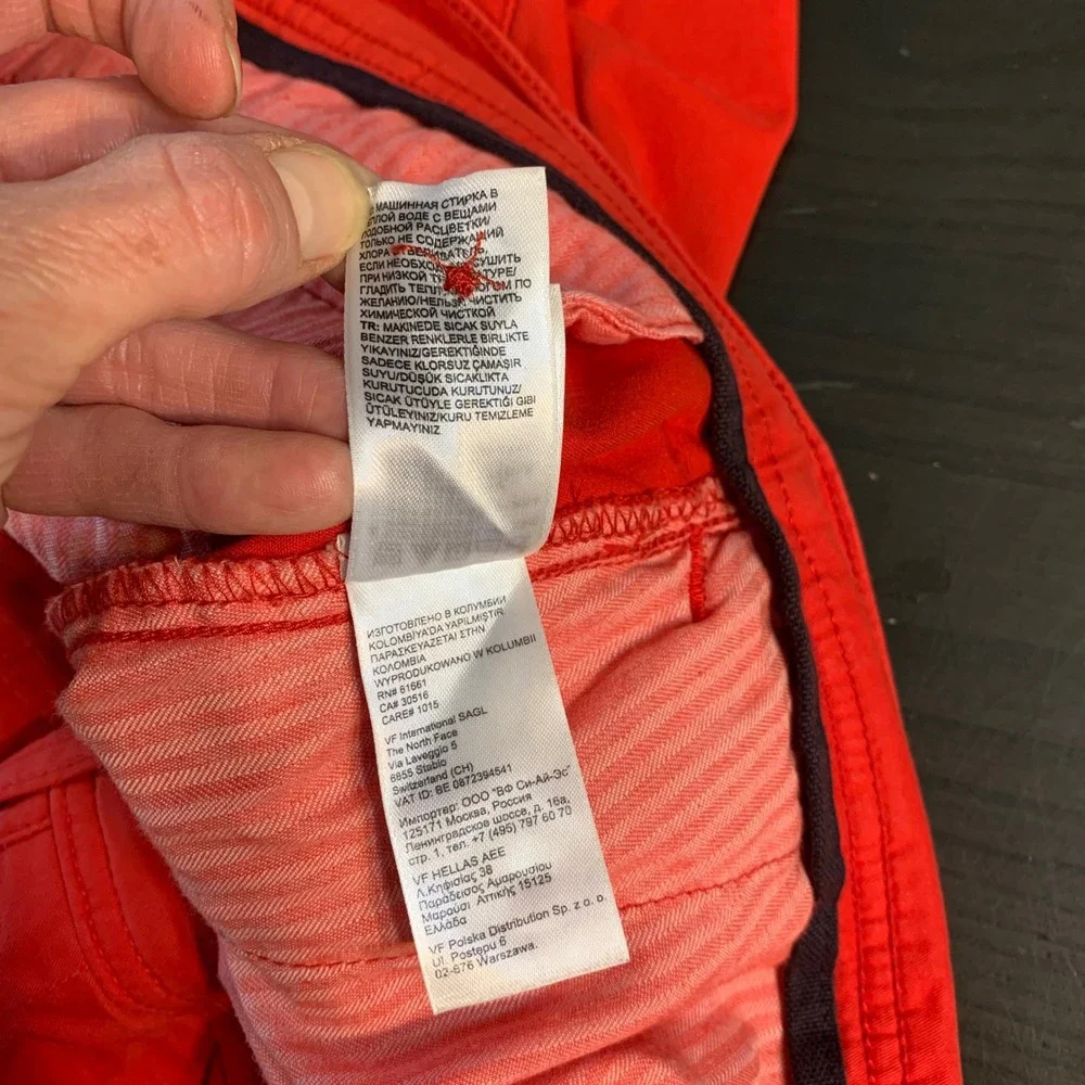 The North Face Mens Red Chino Shorts Size 38 Regular Hiking Outdoor Utility READ
